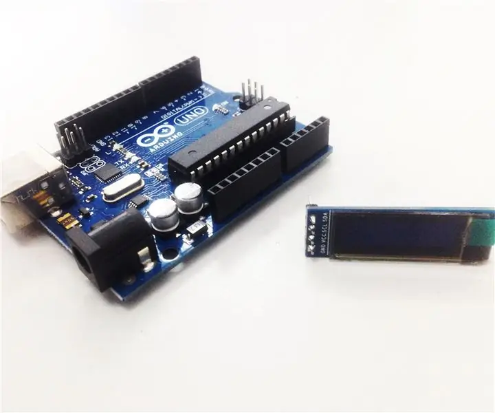 Tutorial til interface OLED 0,91 tommer 128x32 med Arduino UNO: 7 trin (med billeder)