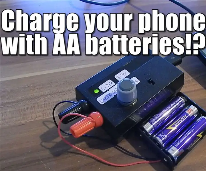 Laad uw telefoon op met AA-batterijen!?: 3 stappen