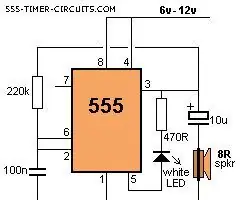 555 Tajmer - laserski zrak: 8 koraka (sa slikama)