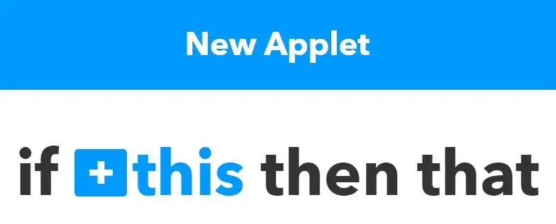 IFTTT Quraşdırması (Tetikleyici)