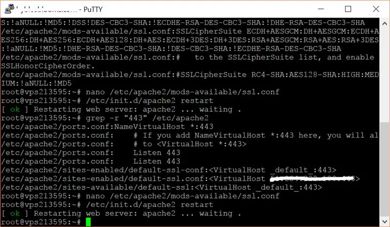 SSL dəyişiklikləri etmək üçün Apache -ni yenidən konfiqurasiya edin