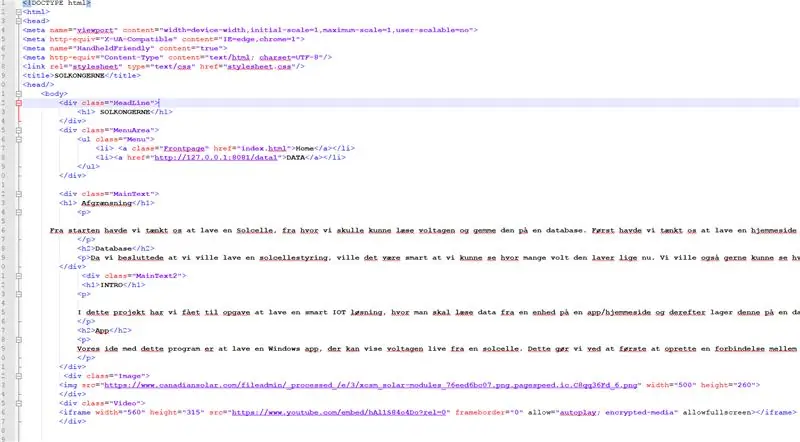 HTML formatida