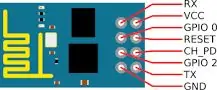 Pinout av ESP8266