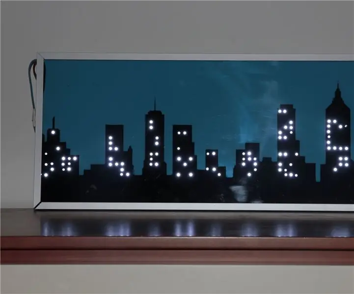 Lámpara de pared LED Night City Skyline: 6 pasos (con imágenes)