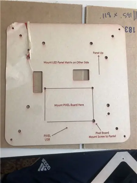 Montaggio della scheda PIXEL e del pannello a matrice di LED