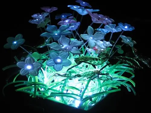 Fiber Optic en LED Minature Garden Light: 10 stappe (met foto's)