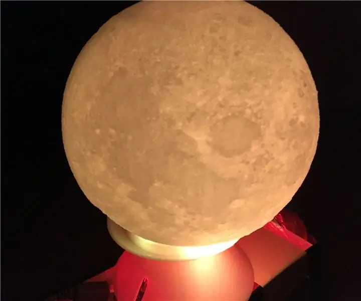 RBG 3D Printed Moon Dikendalikan Dengan Blynk (iPhone atau Android): 4 Langkah (dengan Gambar)