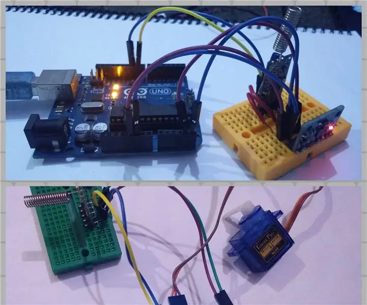 სერვოს კონტროლი MPU6050– ს შორის Arduino– სა და ESP8266– ს შორის HC-12: 6 ნაბიჯი