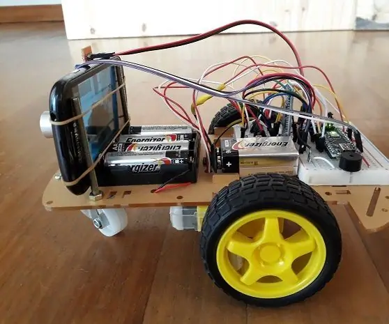 Robotmotor met Bluetooth, kamera en MIT App Inventor2: 12 stappe (met foto's)