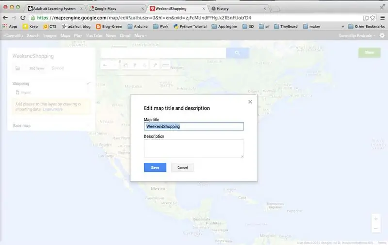 Importa dati su Google Maps