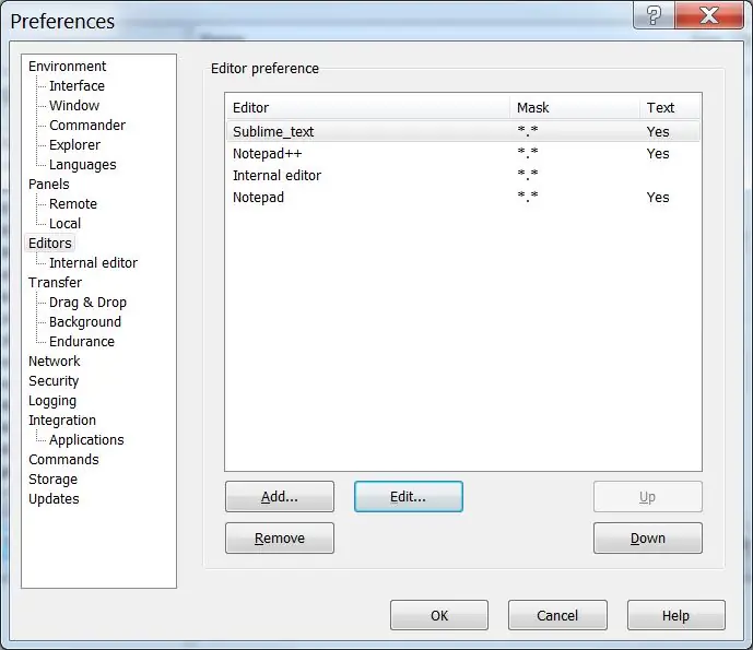 Configurando WinSCP