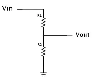 Construire le circuit diviseur de tension