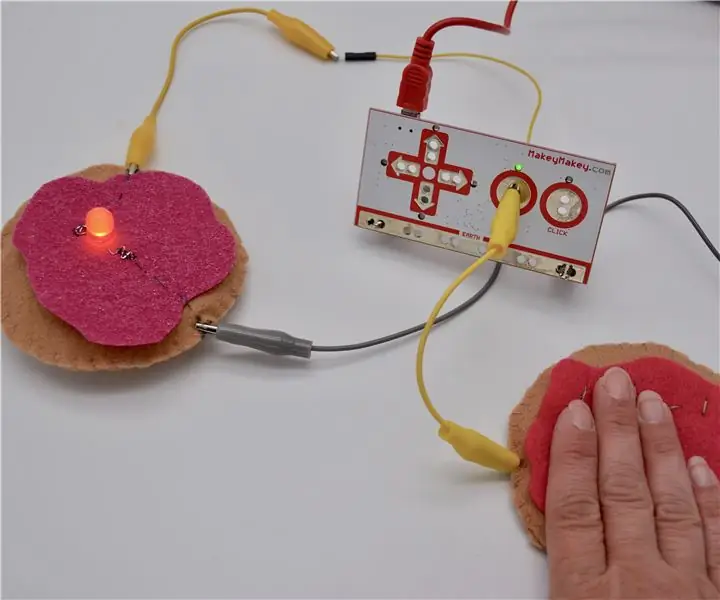 Conductive Jelly Donuts - isang Panimula sa Mga Circuit ng Pananahi na May Makey Makey: 4 na Hakbang (na may Mga Larawan)