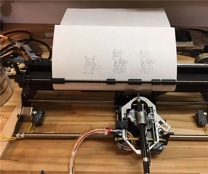 Yazıçı Plotterə çevrildi: 4 addım (şəkillərlə birlikdə)