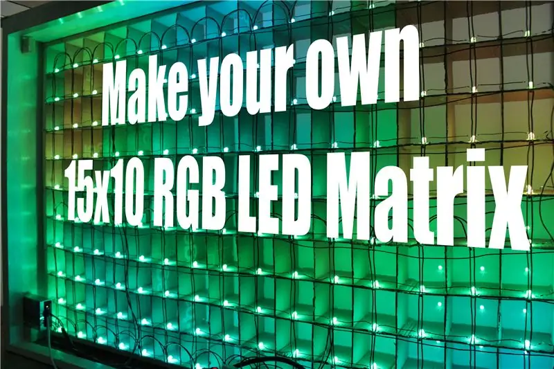 შექმენით საკუთარი 15x10 RGB LED მატრიცა