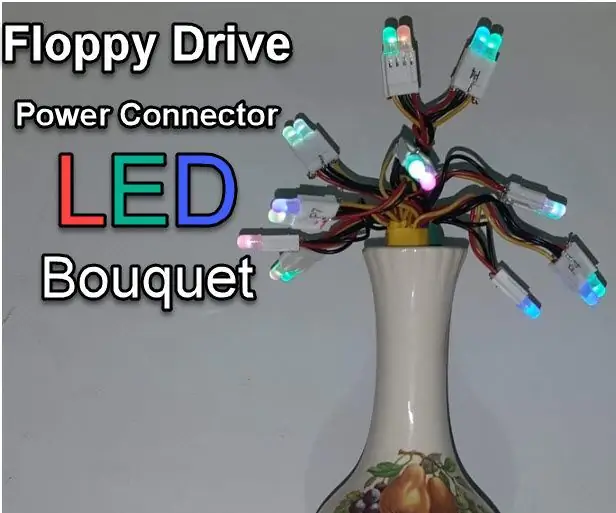 99 ¢ Foppy Power Connector LED Bouquet Jawn: 8 Βήματα