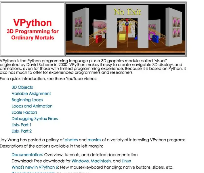 قم بتثبيت VPython and Editor