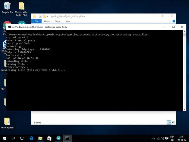 Αναβοσβήνει MicroPython With Esptool.py