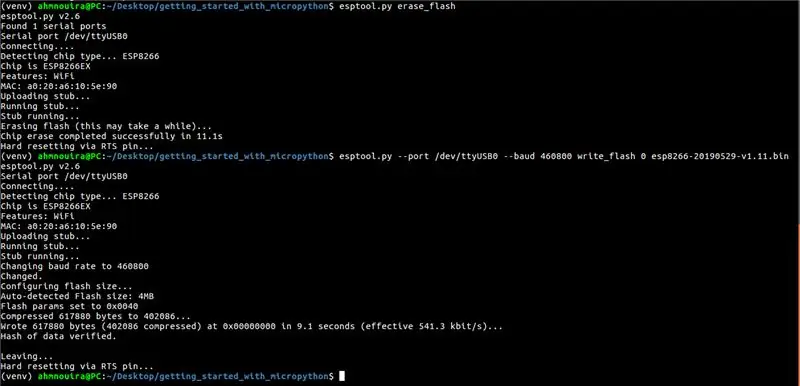 Flasher MicroPython avec Esptool.py