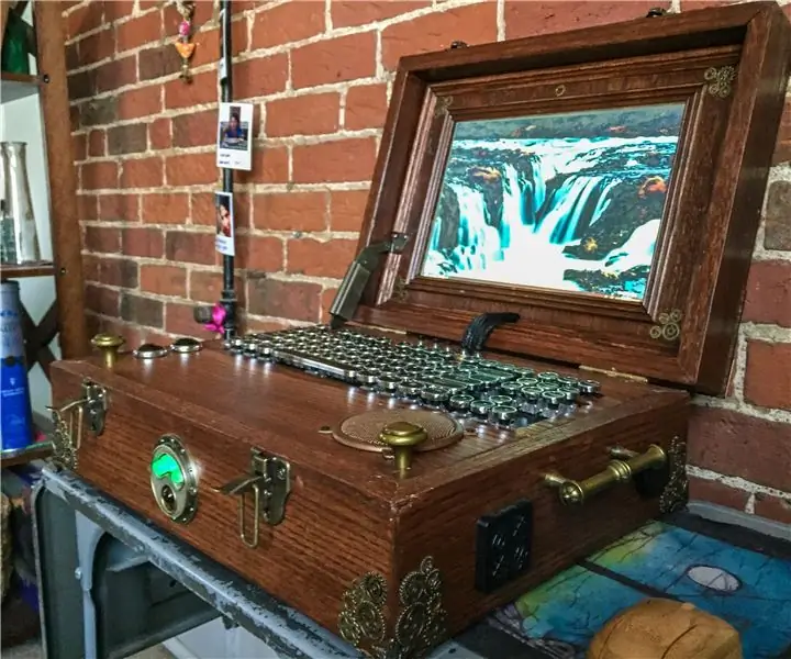 Steampunk Raspberry Pi klēpjdators: 7 soļi (ar attēliem)