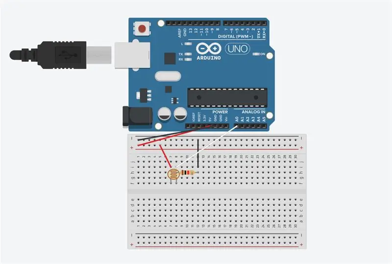 Configuración del fotorresistor