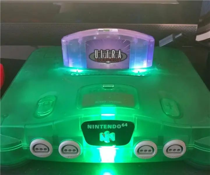 Modificació LED de ranura de cartutx Nintendo 64: 6 passos