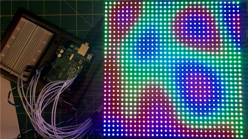 Instale a biblioteca AdaFruit Matrix e teste a matriz