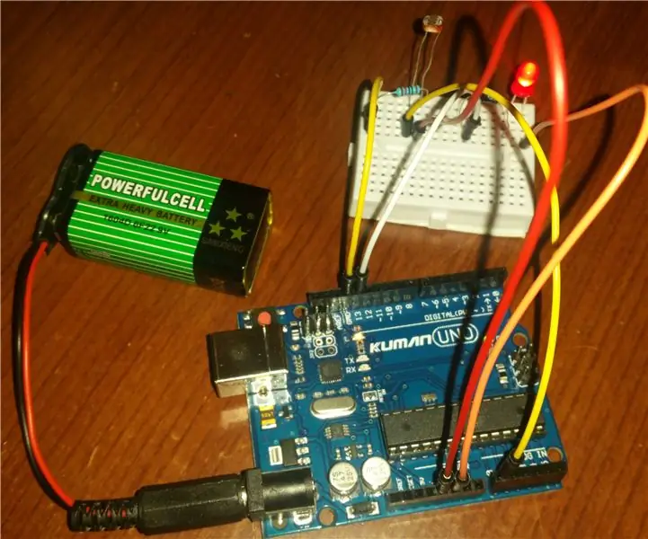 Arduino fényérzékelő bemutató: 3 lépés (képekkel)