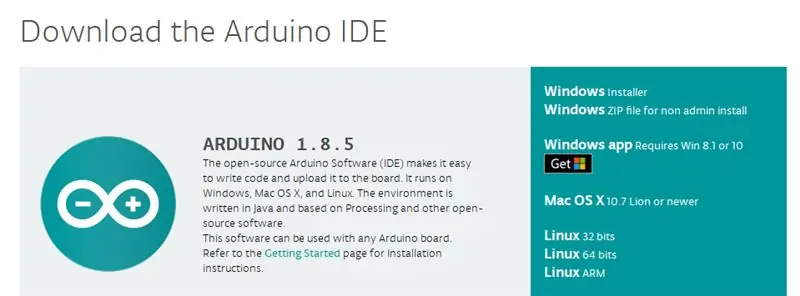 Descarga el software Arduino