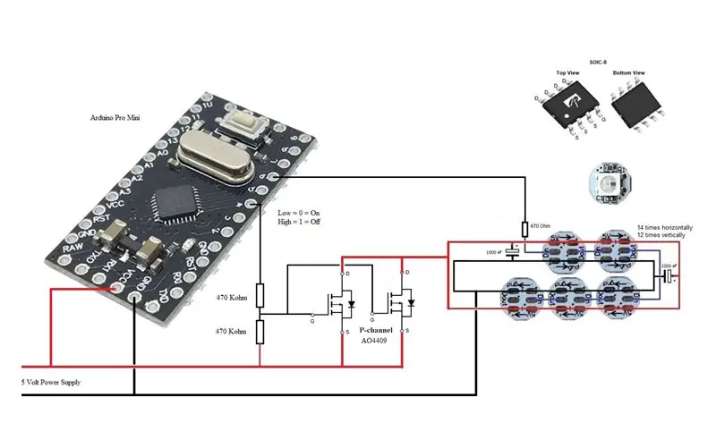 Reduzierung des Stromverbrauchs des WS2812B