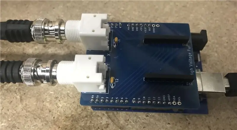 Arduino XY Zaub ntawm Oscilloscope Shield