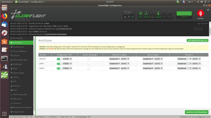 Connecteu el receptor al controlador de vol i configureu Cleanflight