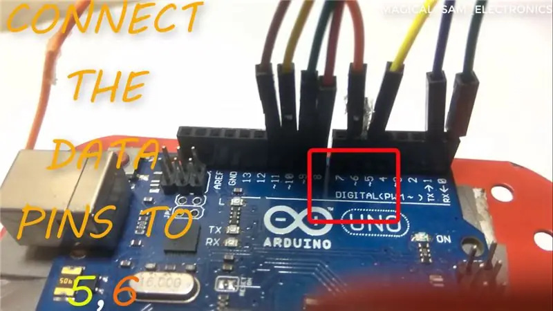 เชื่อมต่อ PIN ข้อมูลกับ ARDUINO