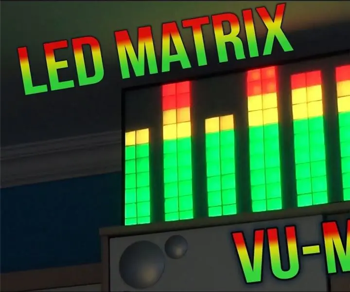 LED Matrix VU-Meter: 9 Langkah (dengan Gambar)