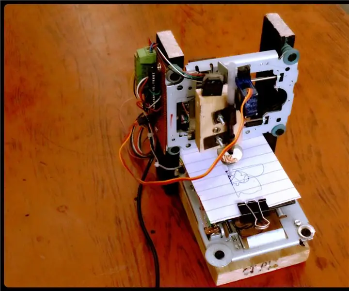 Plotter CNC Arduino Mini (amb Projecte Proteus i PCB): 3 passos (amb imatges)