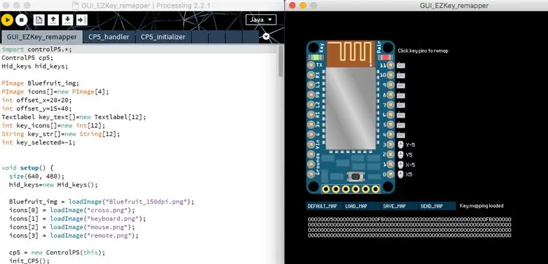Preslikavanje dugmadi na EZ-ključu Bluefruit