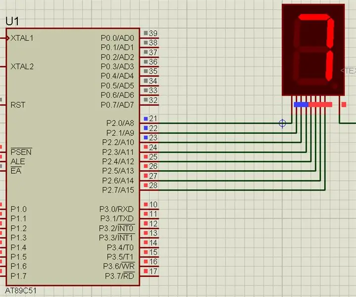 Interfacciamento del microcontrollore 8051 con display a 7 segmenti: 5 passaggi (con immagini)