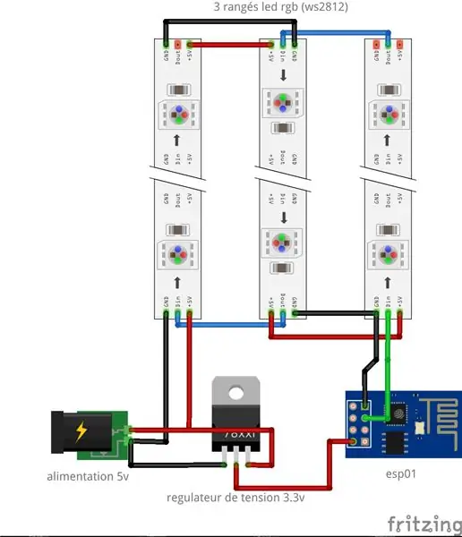 Lehim Led va ESP-adapterga ulanish