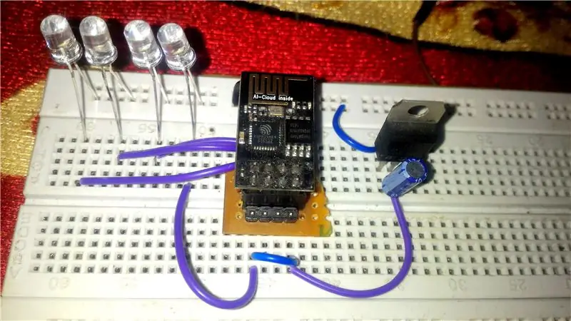 ESP8266-01 LED хяналт: 7 алхам (зурагтай)