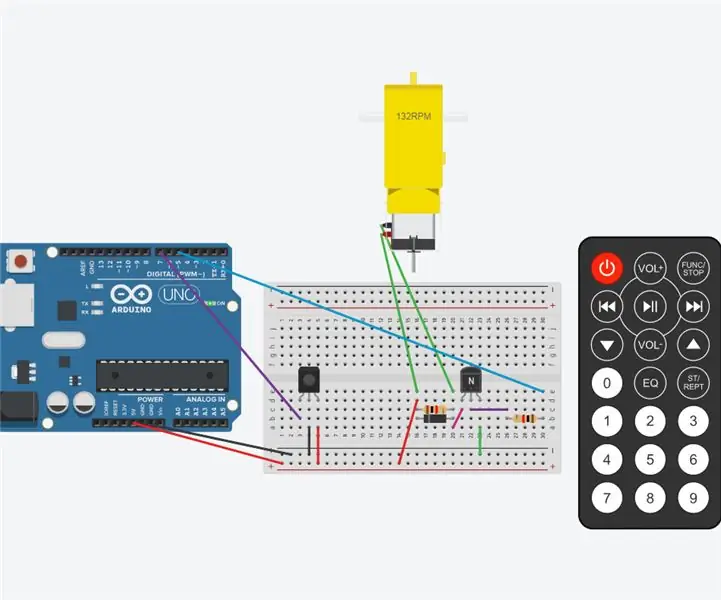 Motor yang Dikendalikan Transistor Dengan Alat Jauh; Gambaran Keseluruhan Litar: 9 Langkah