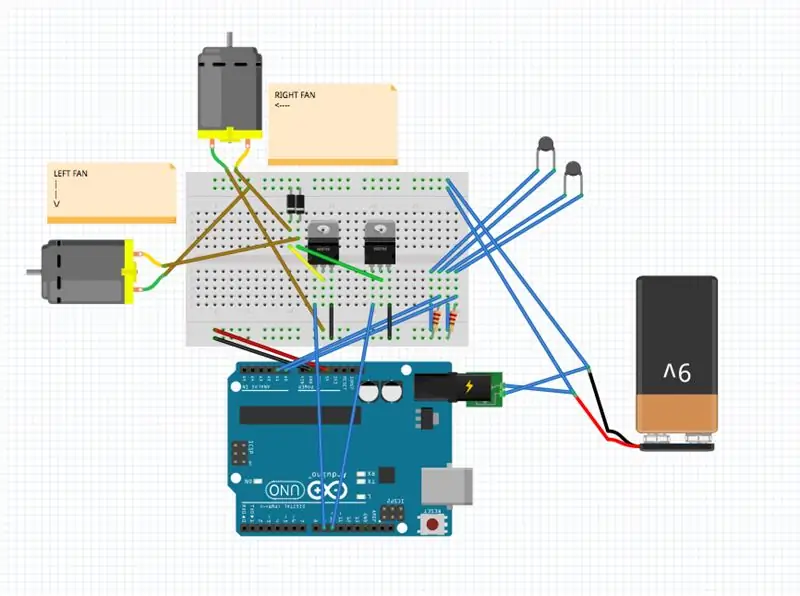 Connecteu els motors al controlador del motor