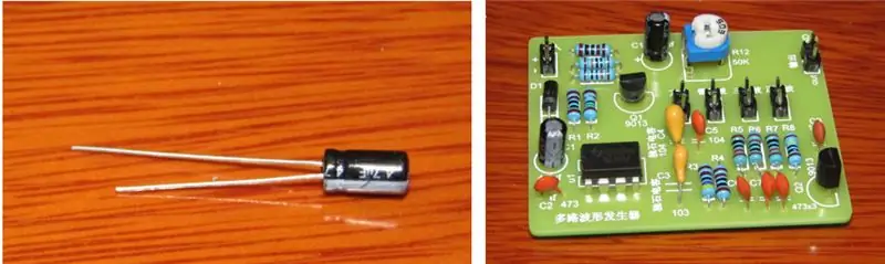 Passaggio 5: saldare i condensatori elettrolitici e il potenziometro al PCB