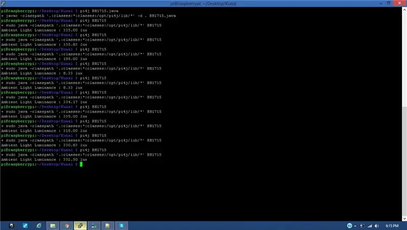 Valgustugevuse mõõtmine Java -koodi abil