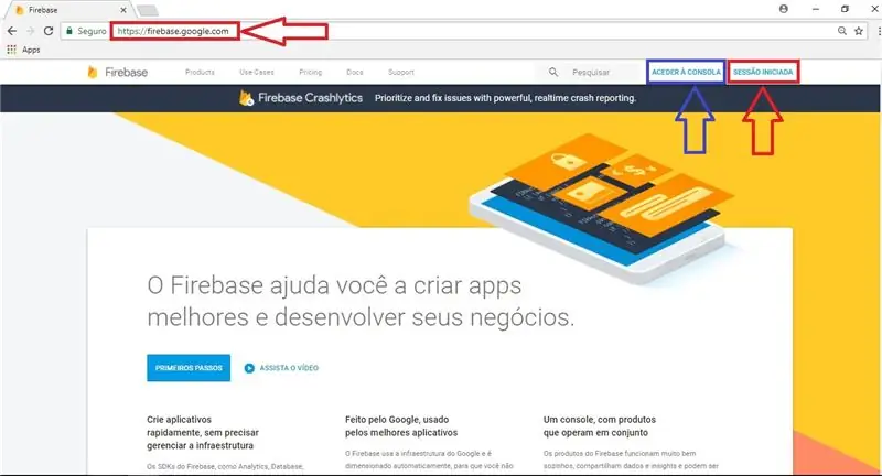 „Integrando O Firebase Ao Projeto“Nėra „Android Studio“