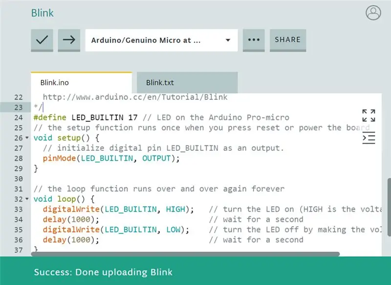 Arduino veb -muharriri