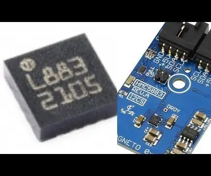 HMC5883 और Arduino नैनो का उपयोग करके चुंबकीय क्षेत्र मापन: 4 चरण