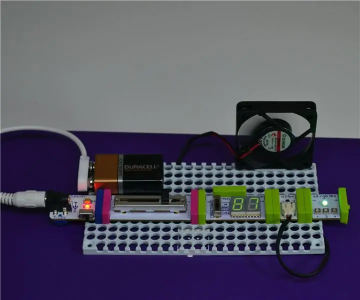 Como Hacer ir Abanico Con Iluminación Utilizando Littlebits: 3 žingsniai