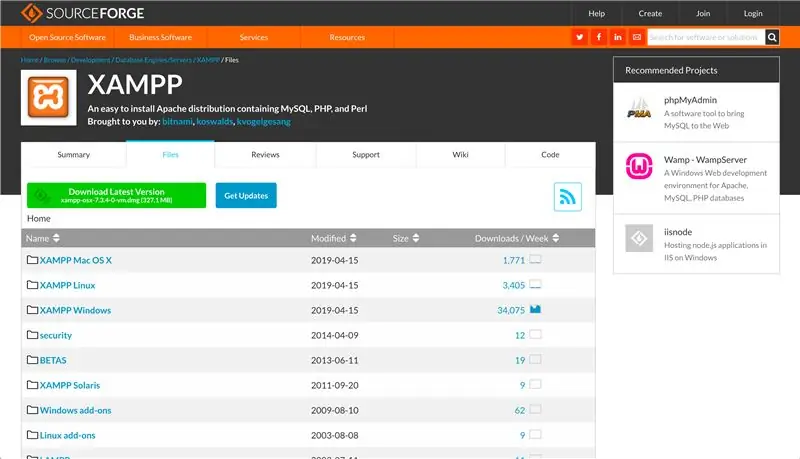 Pagda-download ng XAMPP Mula sa Apache