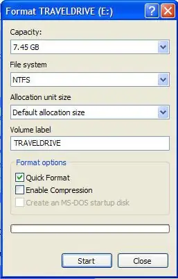 Memformat Drive USB