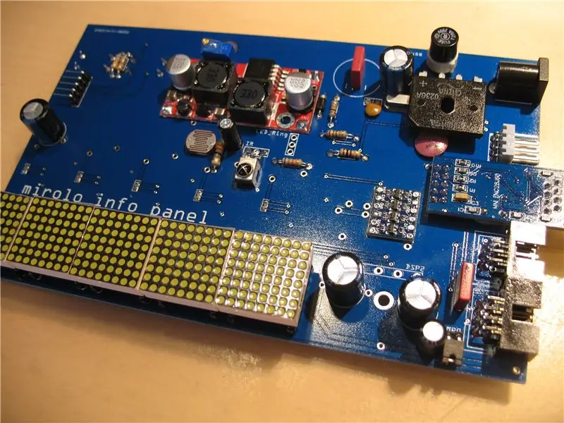 Zostava elektroniky - matica LED základnej dosky